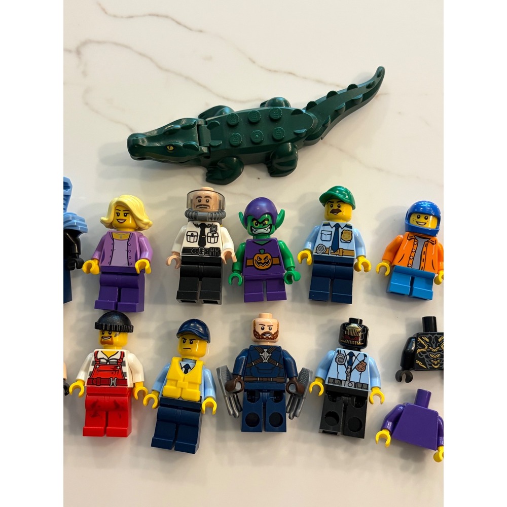 LEGO Minifigure Lot Marvel Green Goblin Thor Minecraft Steve Crocodile City - Picture 5 of 6